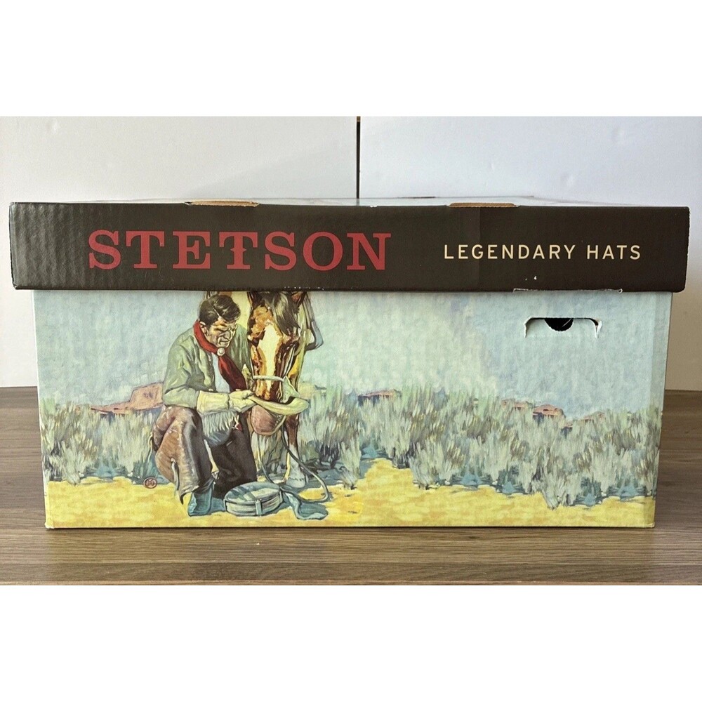New In BOX, Stetson The Rawlins Cowboy Hat, Size Medium, KB Oak Brown, 3.5” Brim - Picture 8 of 16